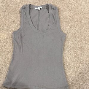 Z Supply Heather Taupe Ribbed Tank Top